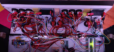 Pacman arcade lowboy panel I designed and wired