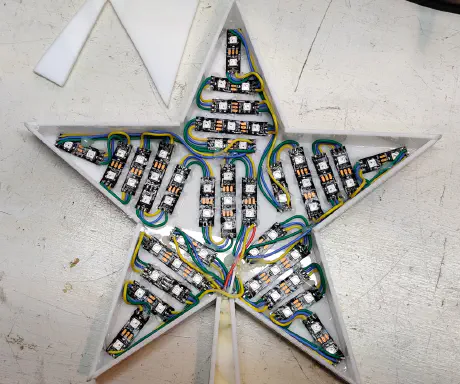 An acrylic star I created for my christmas tree